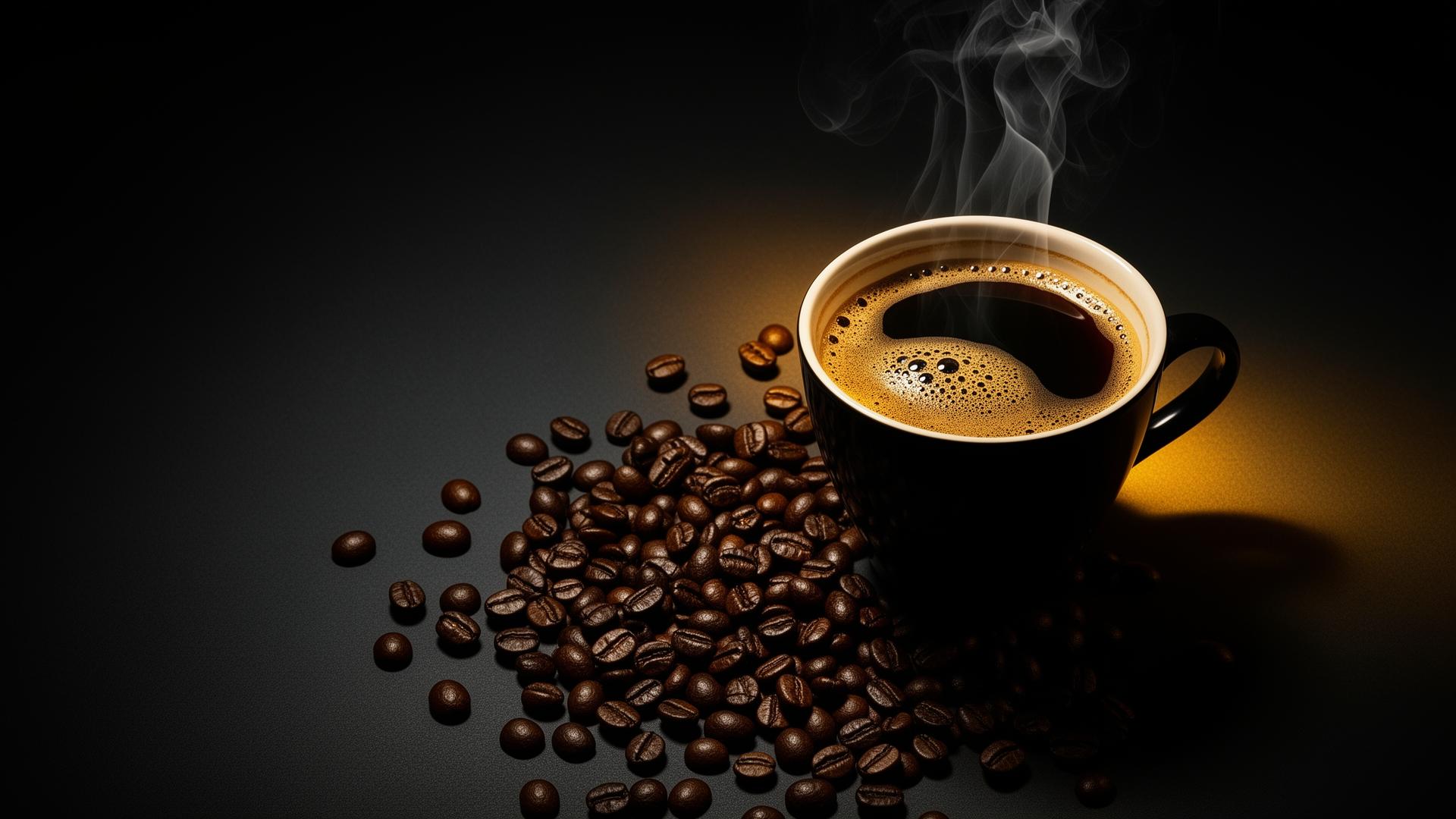 Premium Indonesian coffee with rising aroma